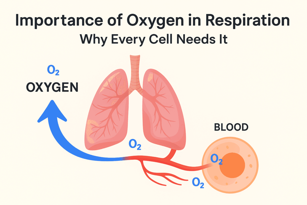 Why oxygen is essential for respiration and energy production in human cells