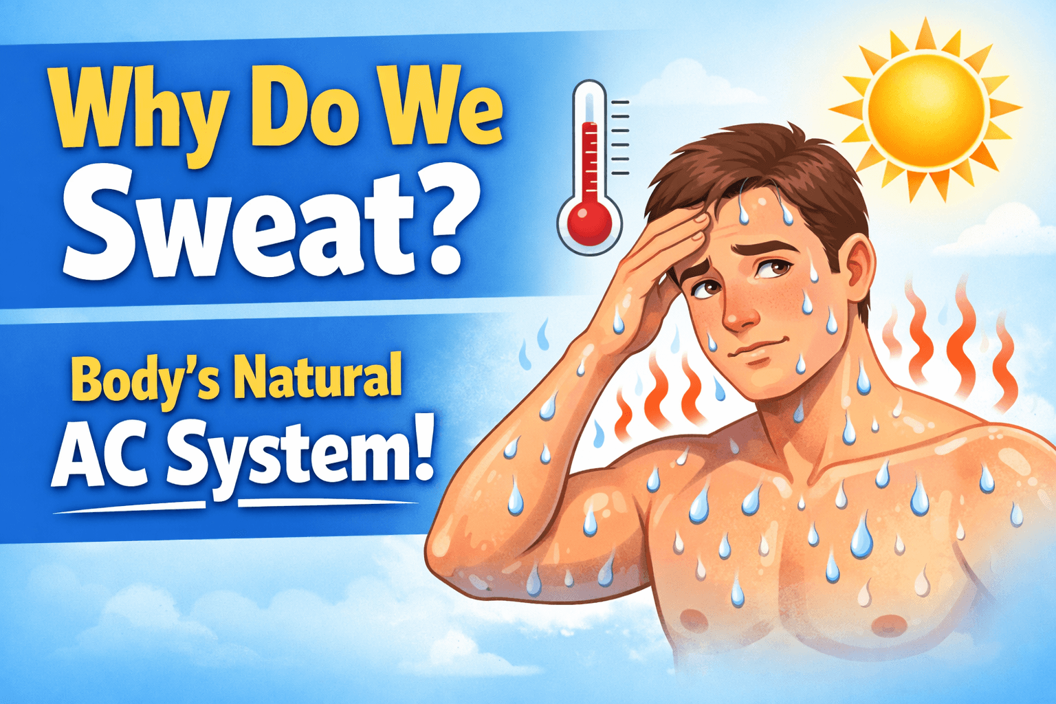 How sweat glands work to cool the body through evaporation