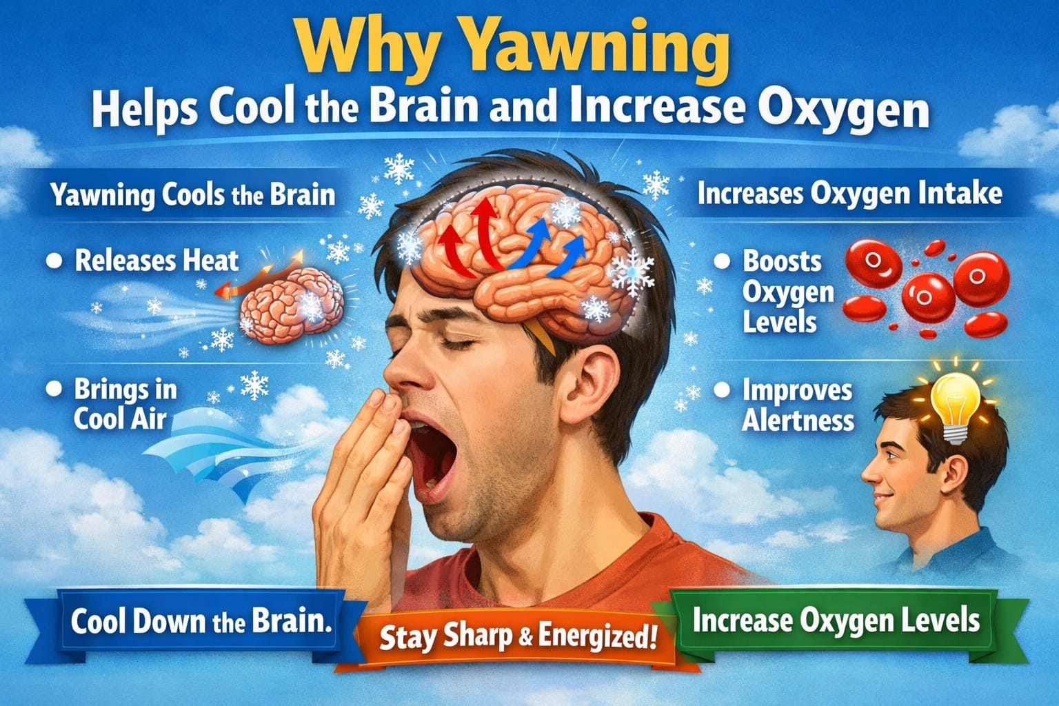 Why yawning helps cool the brain and increase oxygen
