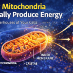 step by step mitochondria ATP production process diagram showing cellular respiration and energy generation in human cells