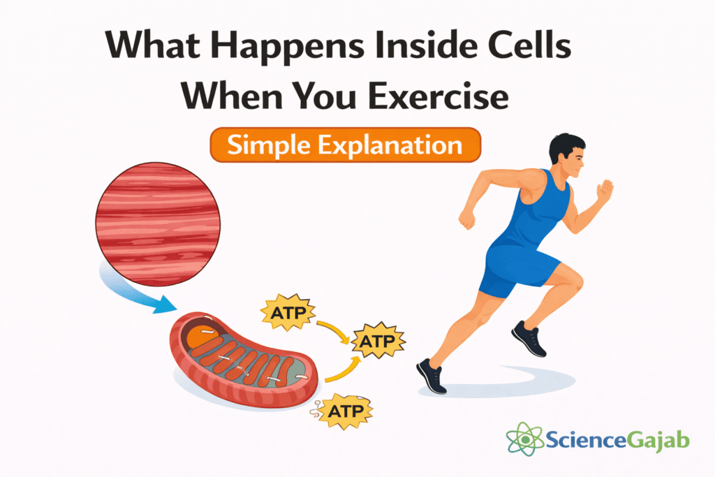 Simple visual showing how your cells generate energy (ATP) when you exercise