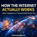 How the internet actually works showing fiber optic cables and global data connections