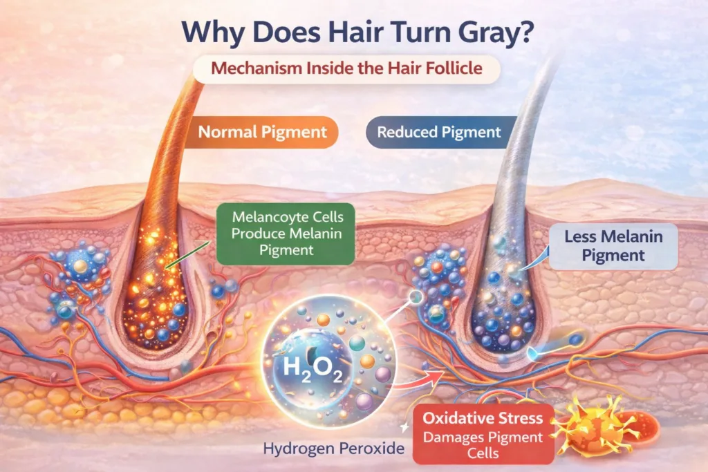 The Real Reason Your Hair Turns Gray (It's Not Just Aging) - sciencegajab