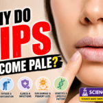 Close-up featured image showing pale lips with bold text “WHY DO LIPS BECOME PALE?” alongside medical icons representing anemia, dehydration, infections, sun damage, and genetic factors. Includes ScienceGajab branding in a high-contrast health infographic style designed